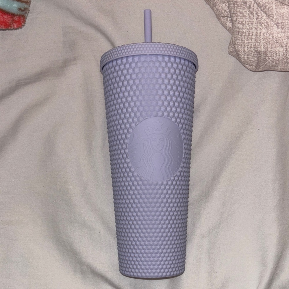 Starbucks Lavender Textured Tumbler with Straw